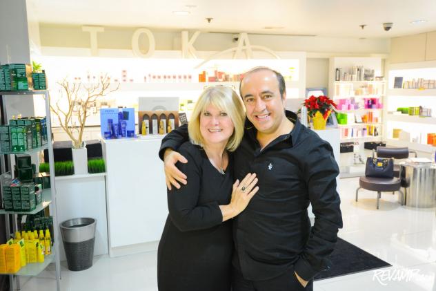 (R-L) Toka Salon co-owners Nuri and Teresa Yurt.